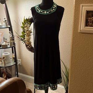 Cute black dress with turquoise accents